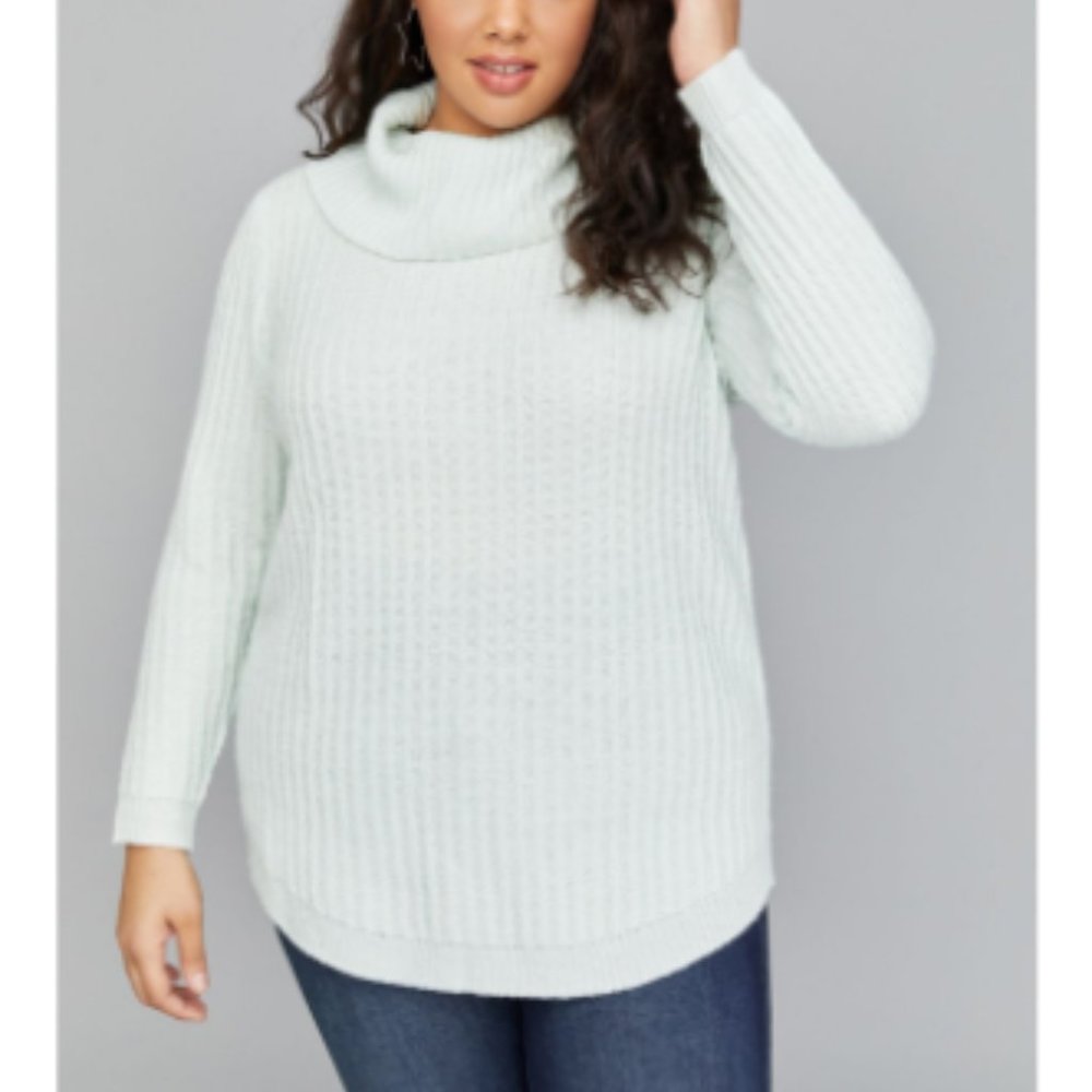Soft cowl neck sweater